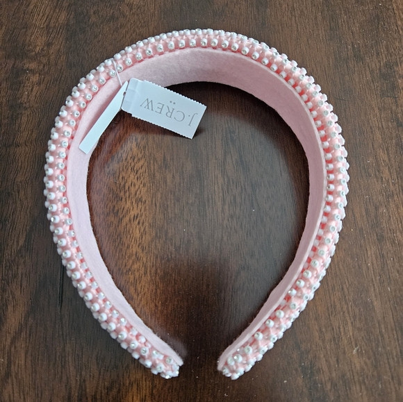 J.Crew padded rhinestone headband, pink/ Silver main image 4